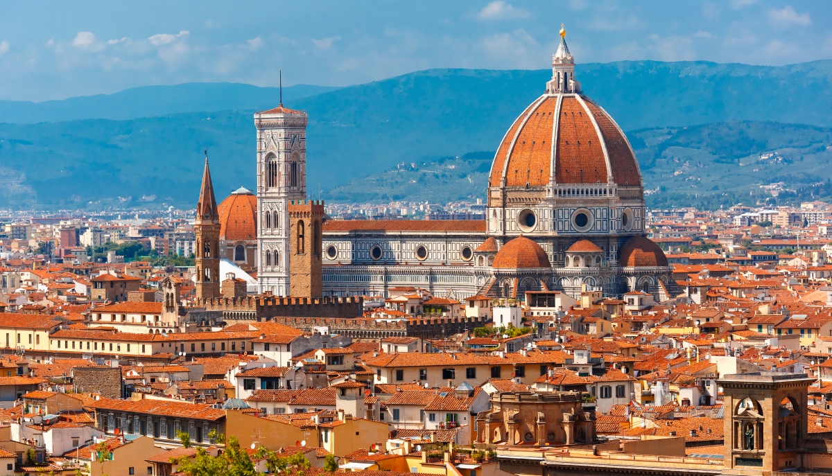 Florence, Italy. Shopping for leather in Florence.