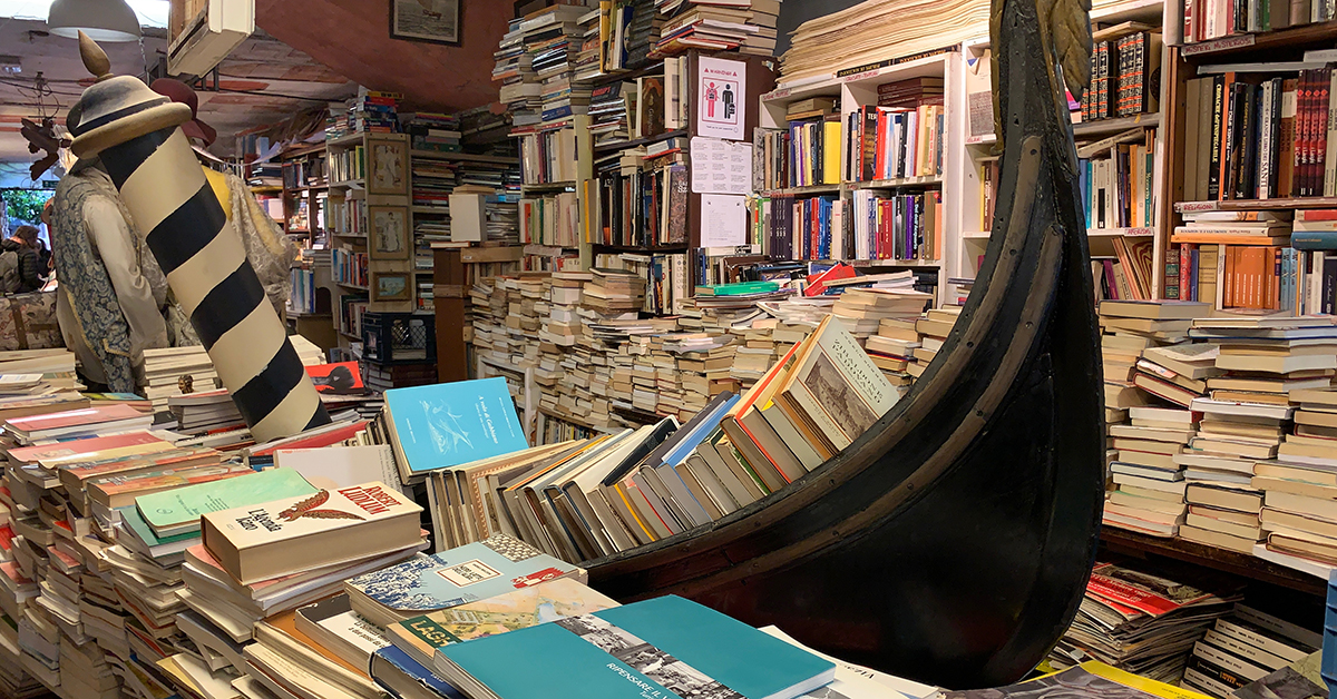 Acqua Alta bookstore in Venice