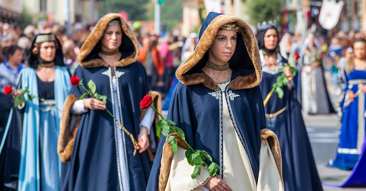 The medieval parade in Alba.