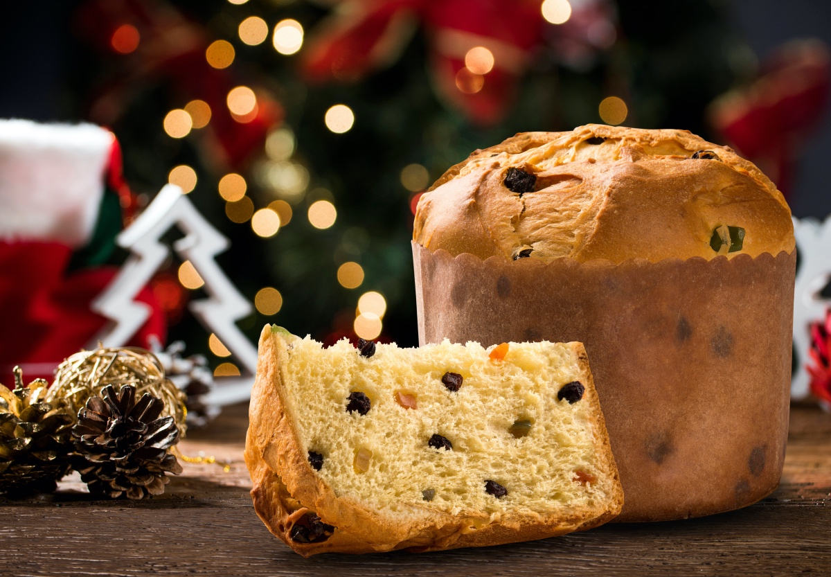 Panettone - a traditional italian christmas cake.