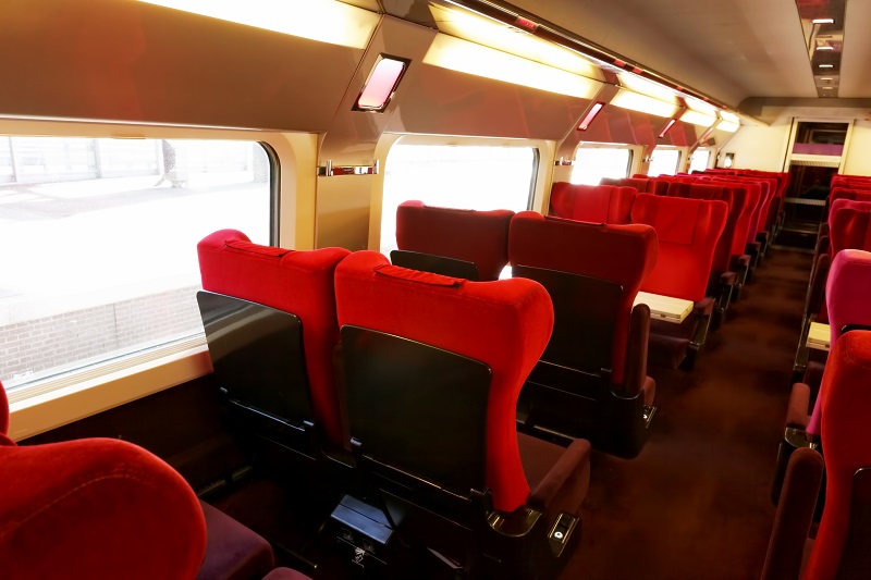 Interior of a high-speed Trenord train