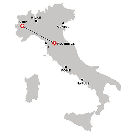 Train from Florence to Turin