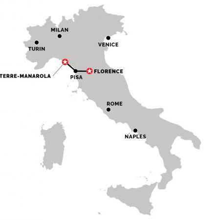 Train from Florence to Manarola (Cinque Terre)