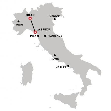 Train from Milan to La Spezia Centrale