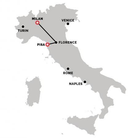 Train from Milan to Pisa