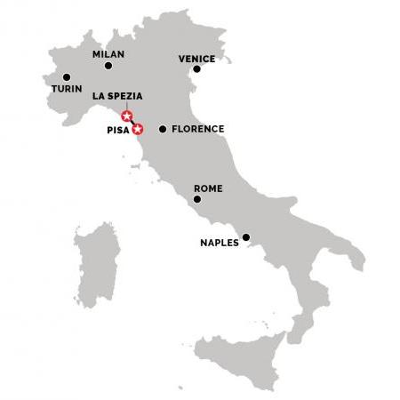 Train from Pisa to La Spezia Centrale