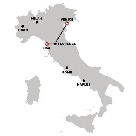 Train from Pisa to Venice