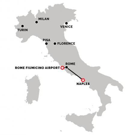 Train from Rome Fiumicino Airport to Naples