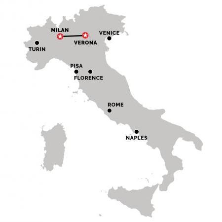 Train from Verona to Milan