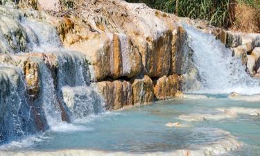 Saturnia hot springs, Cascate del Mulino. Hot springs in Italy.